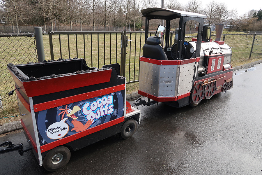 I always feel a little silly riding the train, but my kids like it, so I do it.